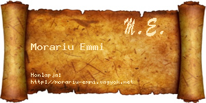 Morariu Emmi névjegykártya